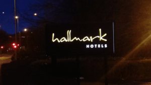 Hallmark Hotels Illuminated Sign