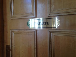 Private Brass Door Sign