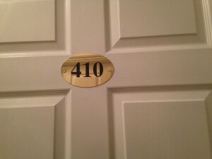 Brass Door Number