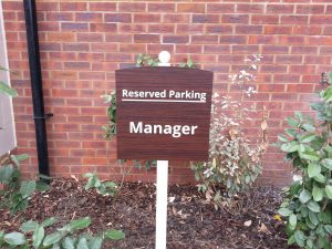 Manager Parking Sign