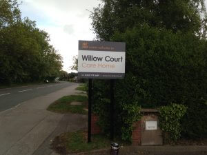 Willow Court Post Mounted Sign