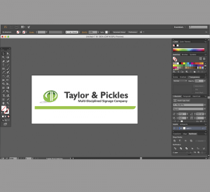 Taylor and Pickles logo design in Adobe illustrator