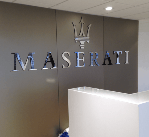 Picture of Maserati dealership desk
