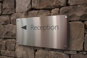 Reception Directional Sign