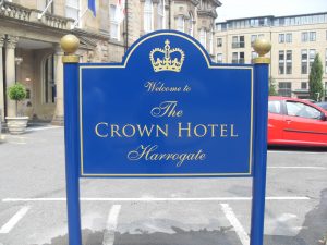 Crown Hotel Post Mounted Sign