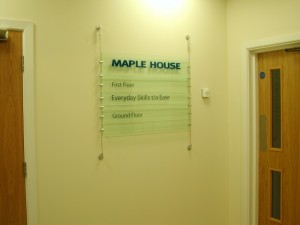 Acrylic signage example - Maple House