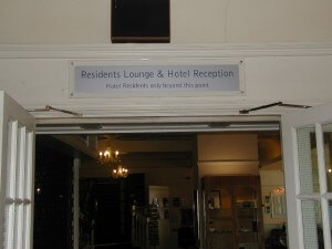 Acrylic Signage Residents lounge & Hotel reception above door 2