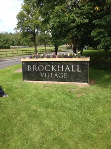 Brockhall Village Marble Effect Sign