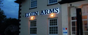 Eden Arms pub - built up letters with backlighting