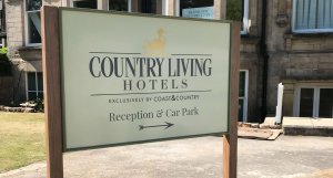 Country Living Hotels Post Mounted Sign