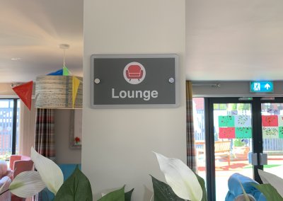 Care Home Lounge Sign