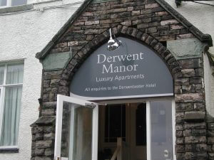 Derwent Manor Hotel Sign