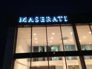 Illuminated Maserati Sign