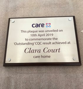CQC Plaque for Care Home