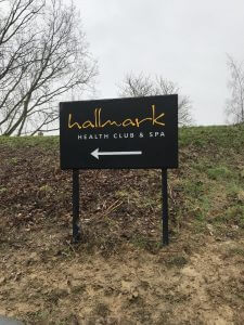 Hallmark Health Club & Spa directional sign