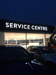 Illuminated Service Centre Sign