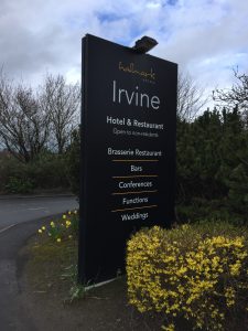 Irvine Hotel and restaurant totem