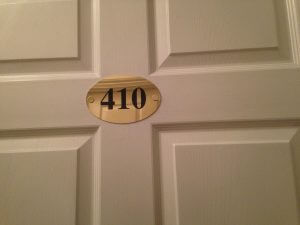 Brass Door Number Sign