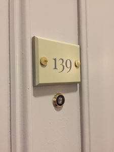 Wooden Hotel Door Number