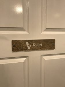 Wood Effect Toilet Door Sign