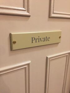 Wooden Private Door Sign