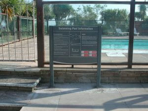 Post Mounted Swimming Pool Sign