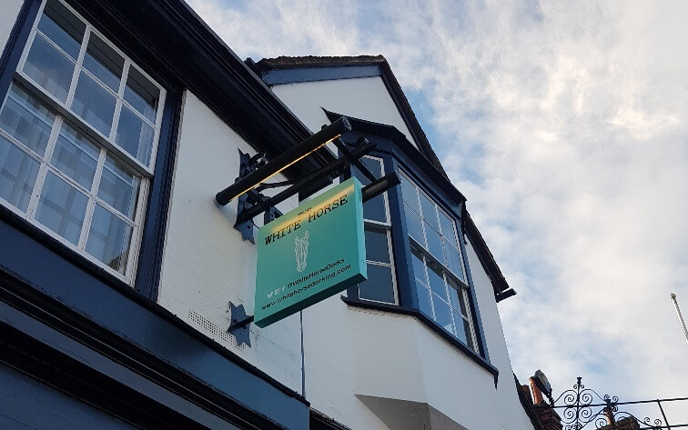 White Horse Hotel Signage