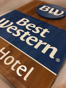 Hand Made Wooden Hotel Sign