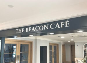 Cafe sign marble letters