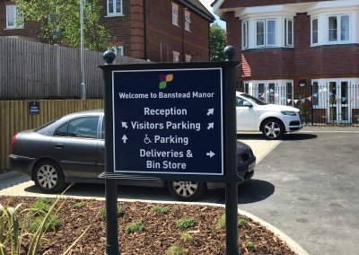 Car park sign Banstead Manor care home