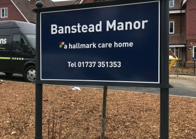 Hallmark care home sign