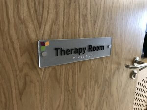 Therapy room sign