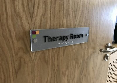 Therapy room sign